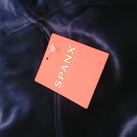 NWT 1X SPANX Navy Blue Classic Velour Slimming Leggings - Picture 6 of 6